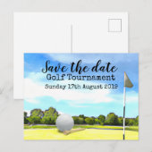 Golf Save the date Golf Tournament Aankondigingskaart (Voorkant / Achterkant)