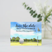 Golf Save the date Golf Tournament Aankondigingskaart (Staand voorkant)