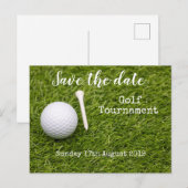 Golf Save the date Golf Tournament Aankondigingskaart (Voorkant / Achterkant)