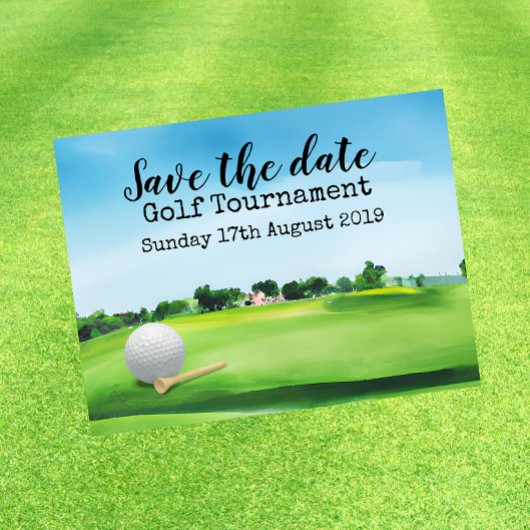 Golf Save the date Golf Tournament Aankondigingskaart