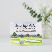 Golf Save the date Golf Tournament Aankondigingskaart (Staand voorkant)