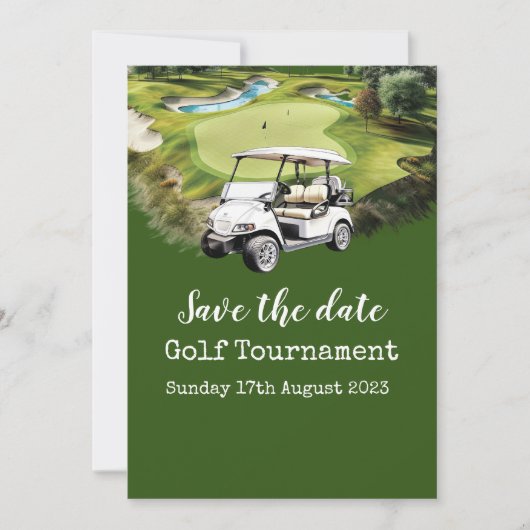 Golf Save the date Golf Tournament Kaart (Voorkant)