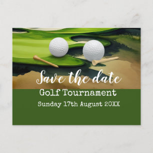Golf Save the date Golf Tournament on green Aankondigingskaart