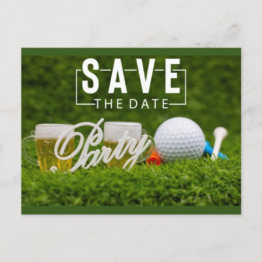 Golf Save the date Golf Tournament on green Aankondigingskaart (Voorkant)