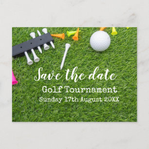 Golf Save the date Golf Tournament with ball Aankondigingskaart