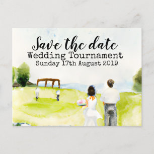 Golf Save the date Golf Wedding Tournament Aankondigingskaart