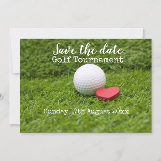 Golf Saveer de datum voor golf toernooi huwelijk Save The Date (Voorkant)