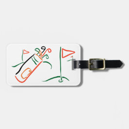 Golf Scene Bagagelabel