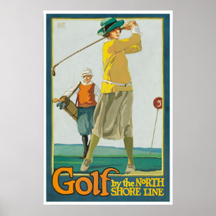 Golf Schilderij Golfer Cadeau Poster Kunst Sportpr