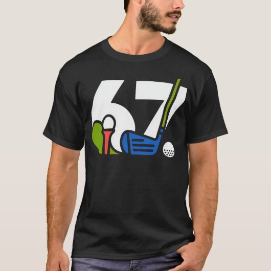 Golf Score 67 Graphic  T-shirt (Voorkant)