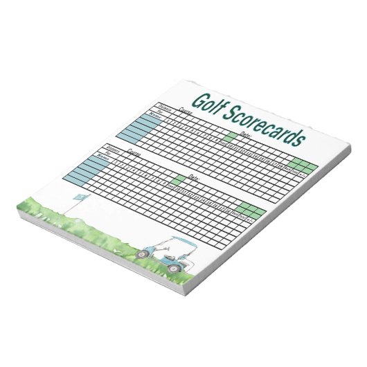 Golf Scorecards Notitieblok (Gedraaid)