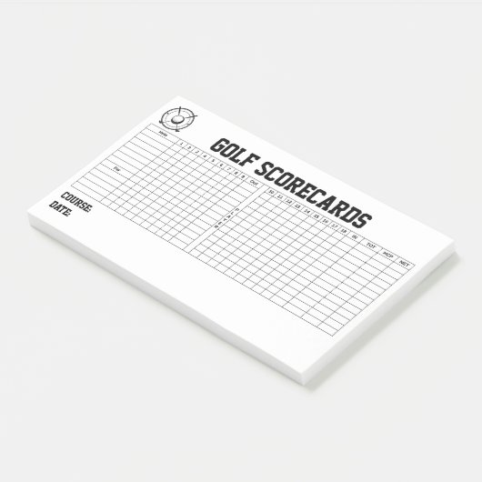 Golf Scorekaarten Post-it® Notes (Schuin)