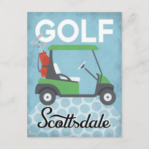 Golf Scottsdale Arizona - Retro Vintage Travel Briefkaart