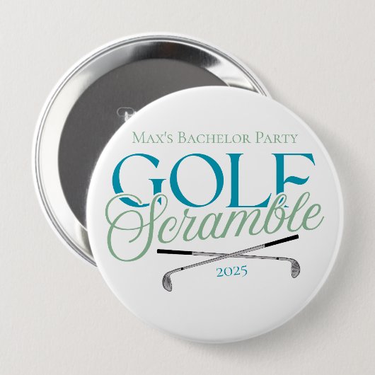 Golf Scramble - Fun Golf-thema vrijgezellenfeest Ronde Button 4,0 Cm (Voorkant /achterkant)