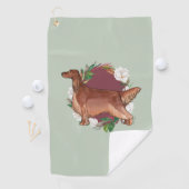 Golf Serviette à sonnette de l'Irish Setter (En situation)