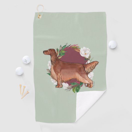 Golf Serviette à sonnette de l'Irish Setter (En situation)