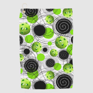 Golf Serviette à sueur pour Motif de basket-ball vert