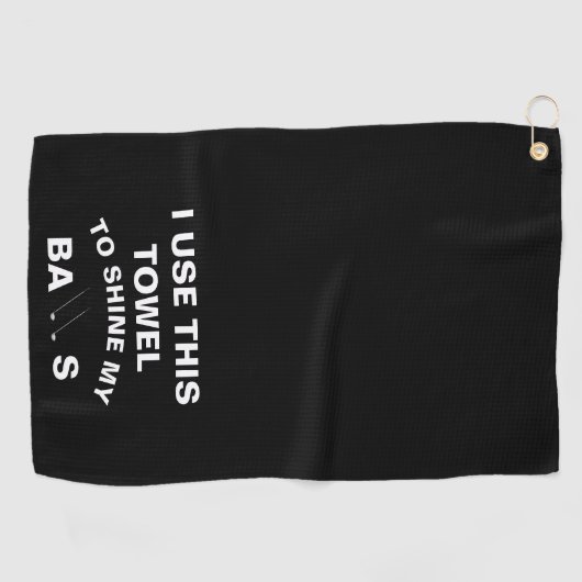 Golf Serviette avec Clip Golfer Golf Monogramme mo (Horizontal)