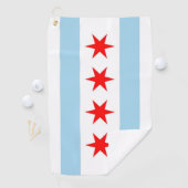 Golf Serviette avec drapeau de Chicago, Illinois,  (En situation)