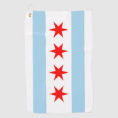 Golf Serviette avec drapeau de Chicago, Illinois,  (Devant)