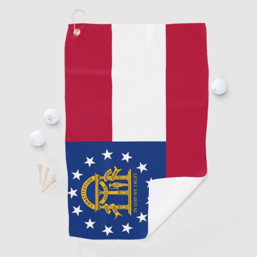 Golf Serviette avec drapeau de Géorgie, USA (En situation)