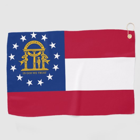 Golf Serviette avec drapeau de Géorgie, USA (Horizontal)