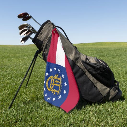 Golf Serviette avec drapeau de Géorgie, USA (Vert)