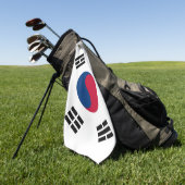Golf Serviette avec drapeau de la Corée du Sud (Vert)