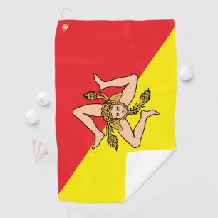 Golf Serviette avec drapeau de la Sicile, Italie