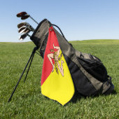 Golf Serviette avec drapeau de la Sicile, Italie (Vert)