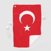 Golf Serviette avec drapeau de la Turquie (En situation)
