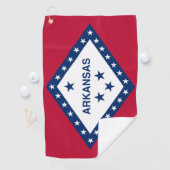 Golf Serviette avec drapeau de l'Arkansas, États-U (En situation)