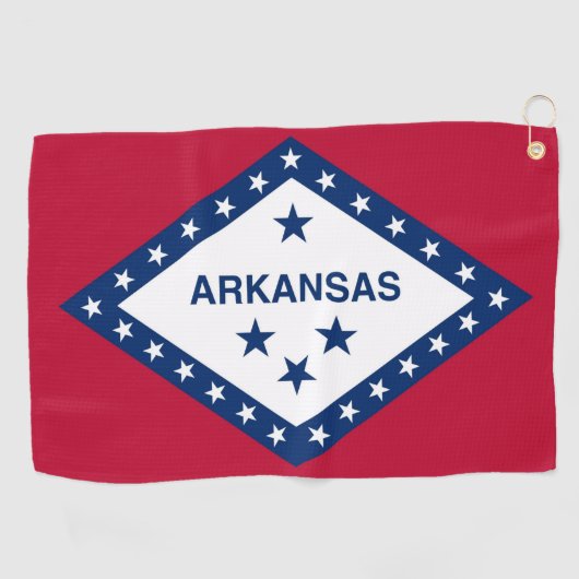 Golf Serviette avec drapeau de l'Arkansas, États-U (Horizontal)