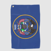 Golf Serviette avec drapeau de l'État de l'Utah, É (Devant)