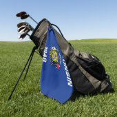 Golf Serviette avec drapeau de l'Etat du Wisconsin (Vert)