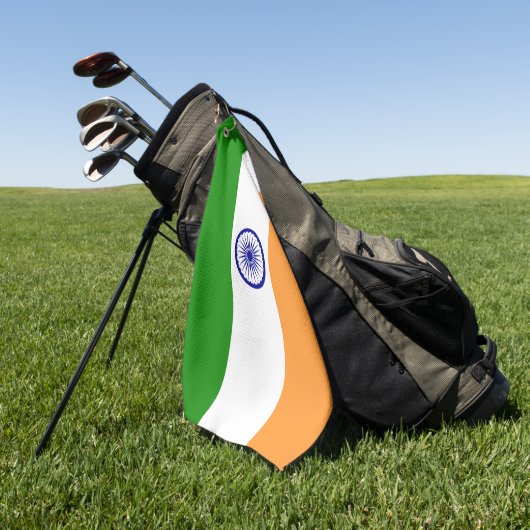 Golf Serviette avec drapeau de l'Inde (Vert)
