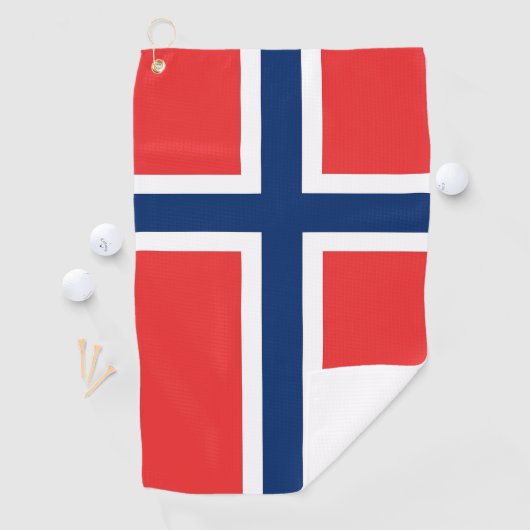 Golf Serviette avec drapeau de Norvège (En situation)