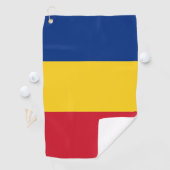 Golf Serviette avec drapeau de Roumanie (En situation)