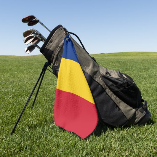 Golf Serviette avec drapeau de Roumanie (Vert)