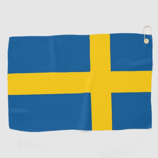 Golf Serviette avec drapeau de Suède (Horizontal)