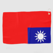 Golf Serviette avec drapeau de Taiwan (Horizontal)