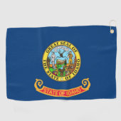 Golf Serviette avec drapeau d'Idaho, États-Unis (Horizontal)