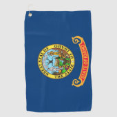 Golf Serviette avec drapeau d'Idaho, États-Unis (Devant)