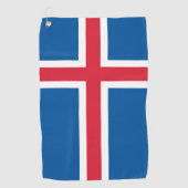Golf Serviette avec drapeau d'Islande (Devant)