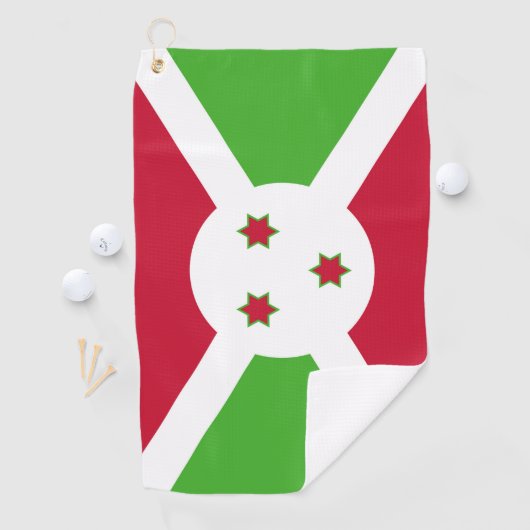 Golf Serviette avec drapeau du Burundi (En situation)