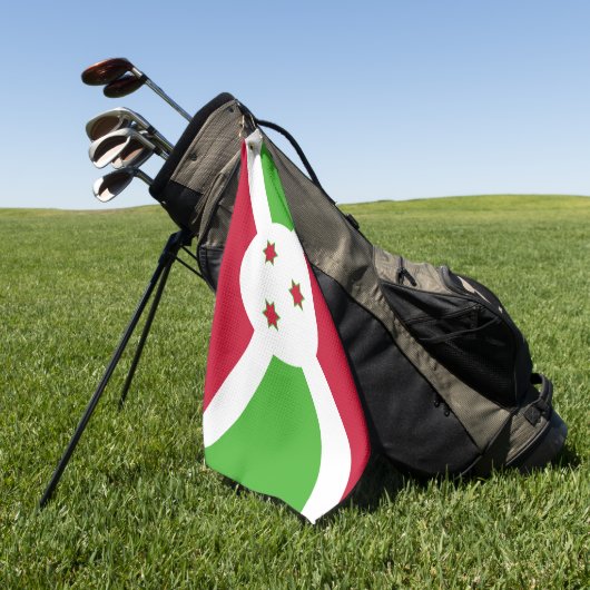 Golf Serviette avec drapeau du Burundi (Vert)