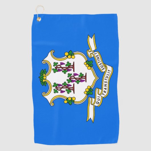Golf Serviette avec drapeau du Connecticut, États- (Devant)