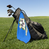 Golf Serviette avec drapeau du Connecticut, États- (Vert)