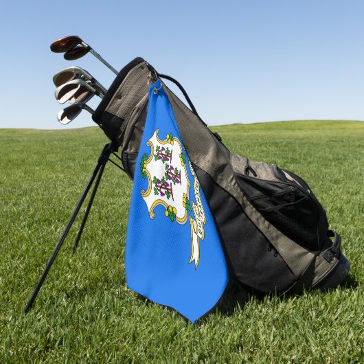 Golf Serviette avec drapeau du Connecticut, États- (Vert)