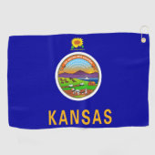 Golf Serviette avec drapeau du Kansas, USA (Horizontal)